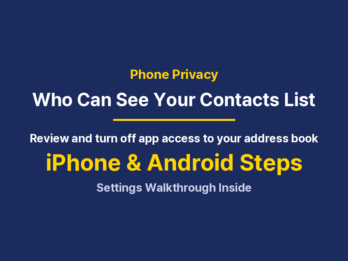 Check Which Apps Access Your Contacts: iPhone and Android