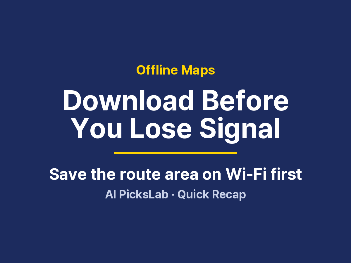 Offline Maps - Download Before You Lose Signal