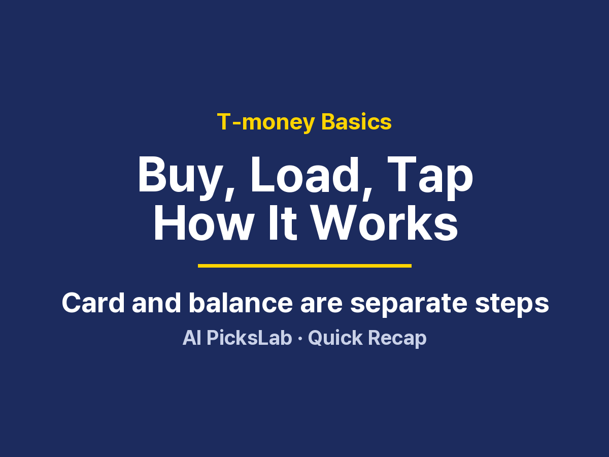 T-money Basics - Buy, Load, Tap How It Works