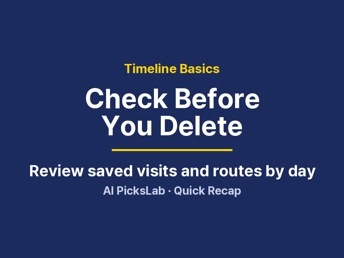 Timeline Basics - Check Before You Delete