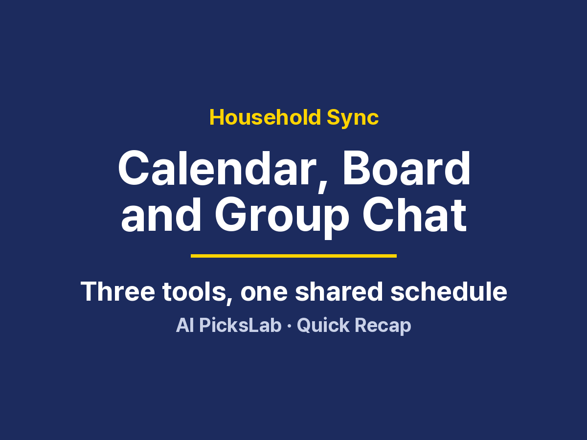 Household Sync - Calendar, Board and Group Chat