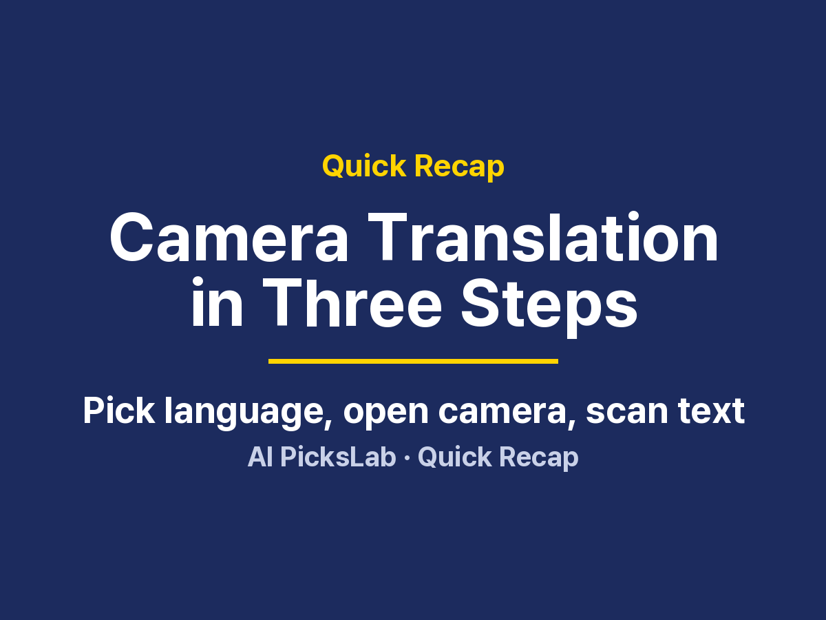 Quick Recap - Camera Translation in Three Steps