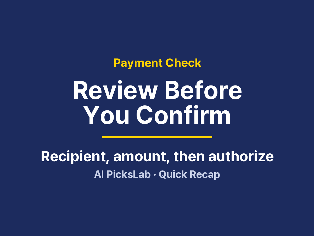 Payment Check - Review Before You Confirm
