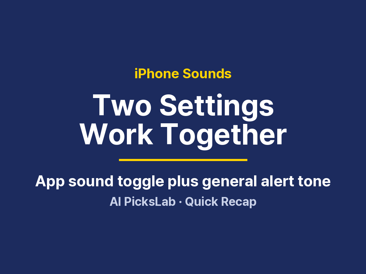 iPhone Sounds - Two Settings Work Together