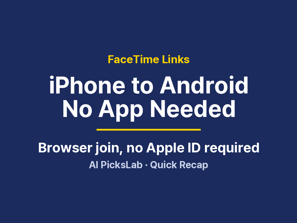 FaceTime Links - iPhone to Android No App Needed