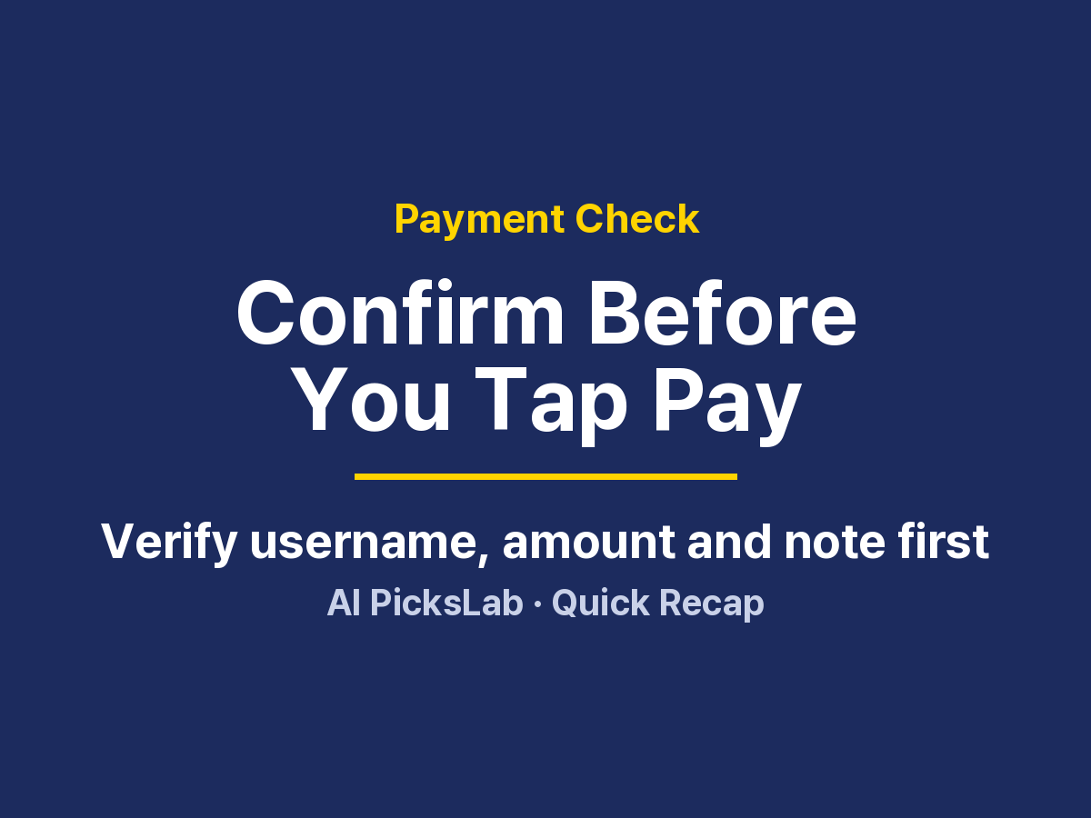 Payment Check - Confirm Before You Tap Pay