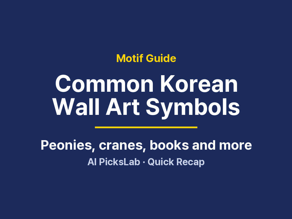 Motif Guide - Common Korean Wall Art Symbols