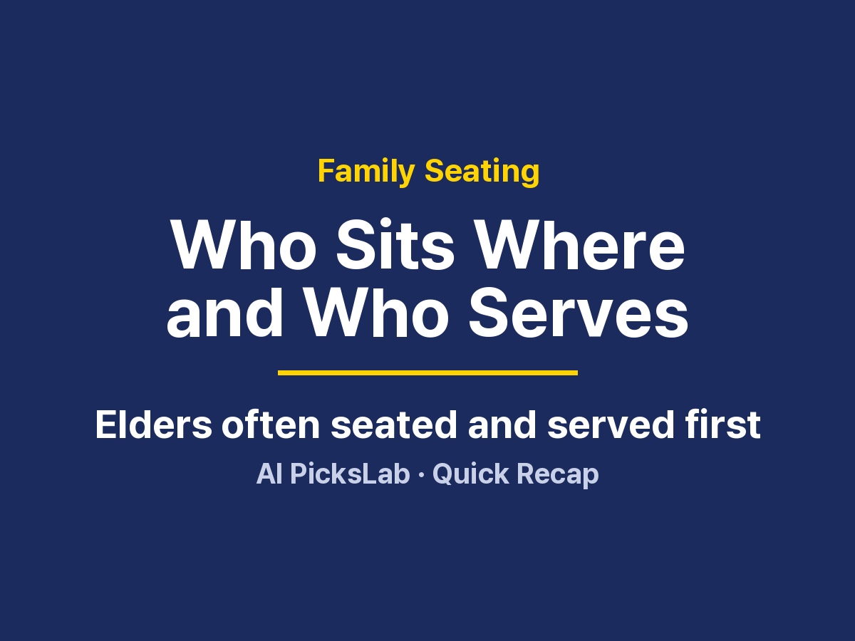 Family Seating - Who Sits Where and Who Serves